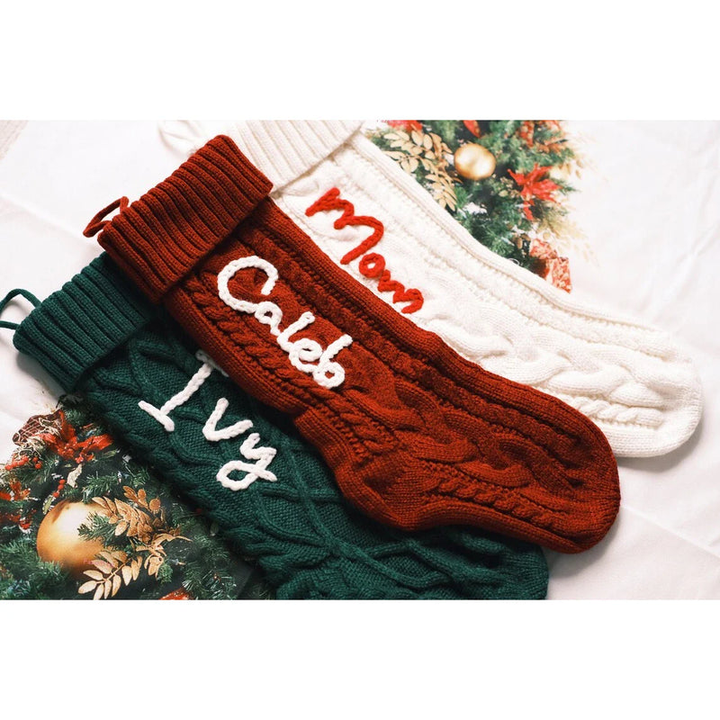 GiftHome UK Premium Hand-Embroidered Christmas Socks: Festive British Charm