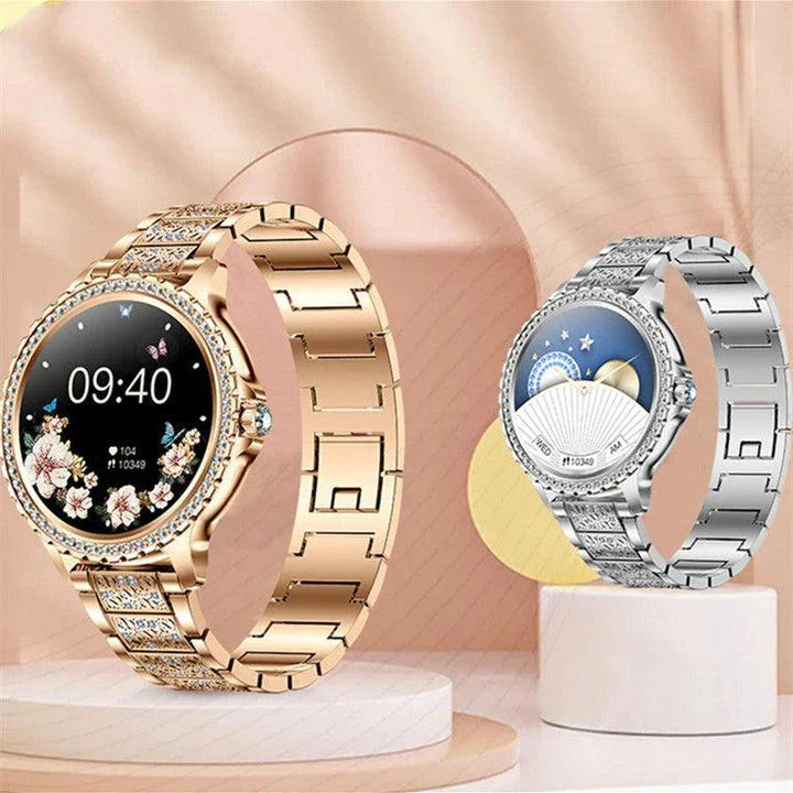 Stylish smart watch with heart rate, blood pressure, and blood oxygen monitoring for an active lifestyle