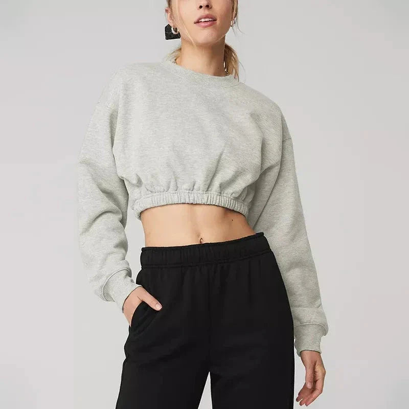 Stylish Cotton Cropped Hoodie for Women in the UK - Chic, Comfortable, and Versatile Autumn/Winter Wardrobe Staple