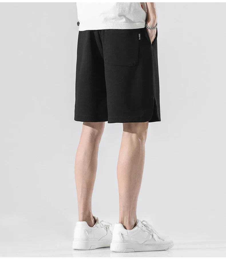 Premium British-made knitted sports shorts in a variety of classic colours, featuring an elastic waistband and loose, comfortable fit.