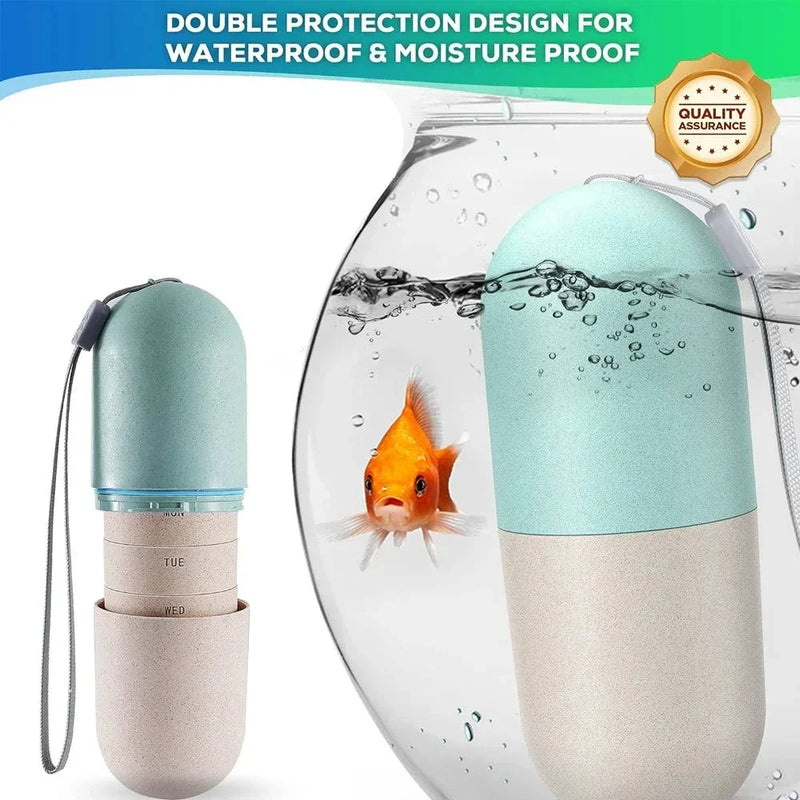 GiftHome UK Secure Weekly Pill Splitters and Organiser with Waterproof Design