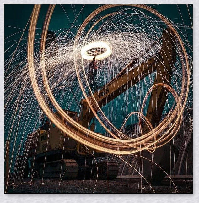Spectacular Steel Wool Photography Kit with steel wool, whisk, and flexible wire for creating captivating light painting photography