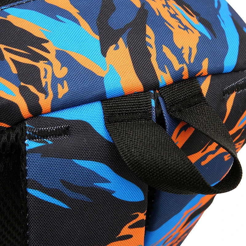 A durable, breathable Canvas Camouflage Backpack with multiple pockets and a spacious main compartment, perfect for outdoor adventures.