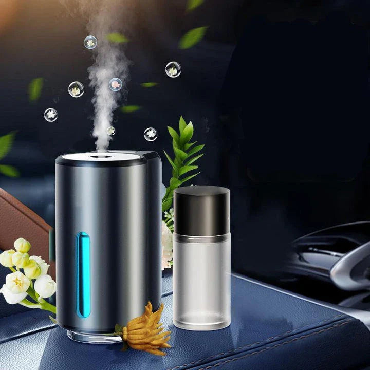 Elegant car air vent aroma diffuser with intelligent atomising technology for even fragrance distribution
