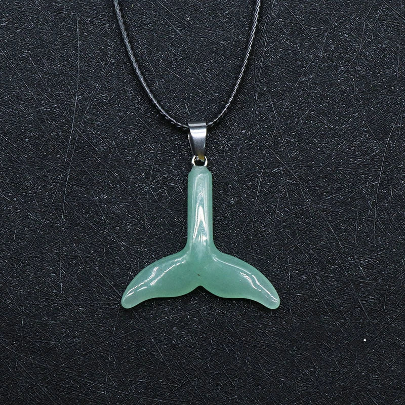 Beautifully crafted crystal fishtail pendant necklace with a graceful, elegant design.