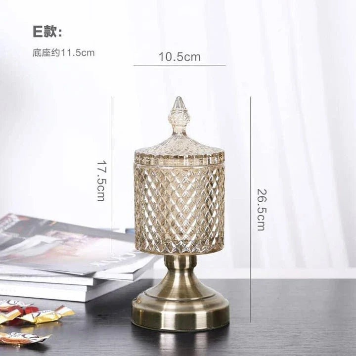 Elegant Nordic-style crystal glass storage pot with minimalist design for organizing kitchen or living space