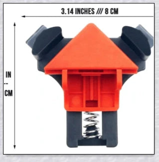 High-quality woodworking corner clamp set with 60°, 90°, and 120° angle heads for precise alignment and secure clamping