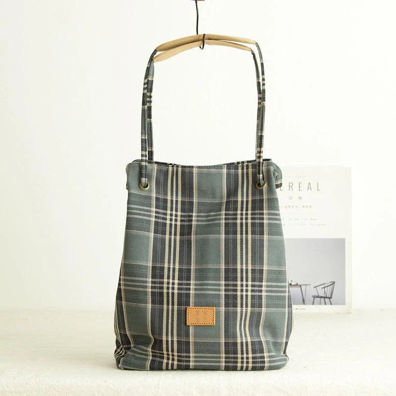 Premium canvas lattice shoulder bag in various colours, featuring a spacious design with secure zipper closure and adjustable strap for comfortable everyday carry