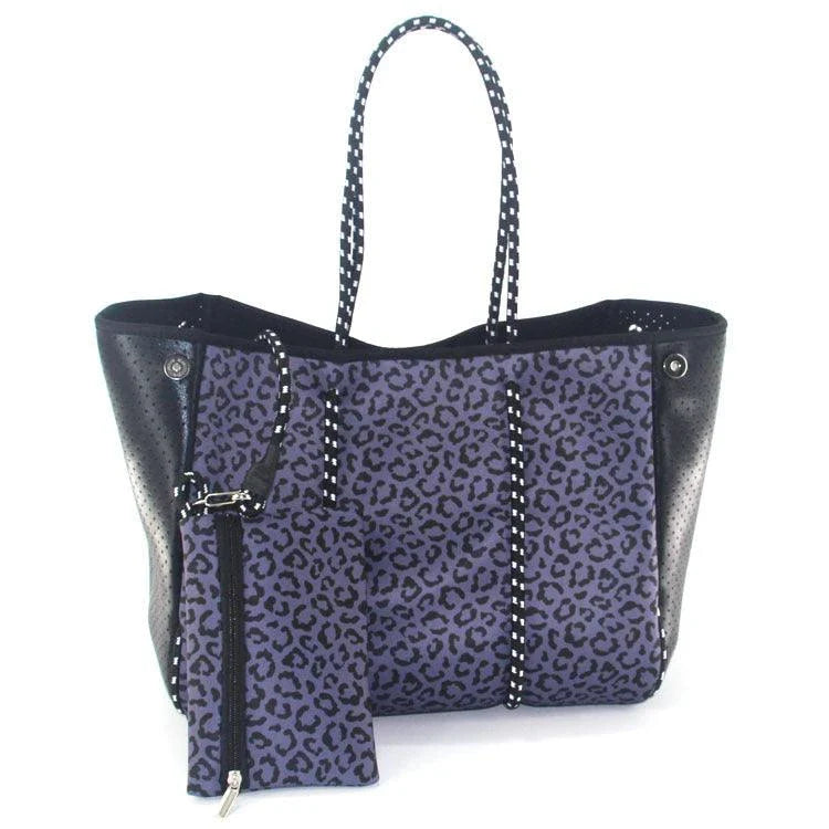 A neoprene beach bag in a stylish design, perfect for British summer adventures at the coast