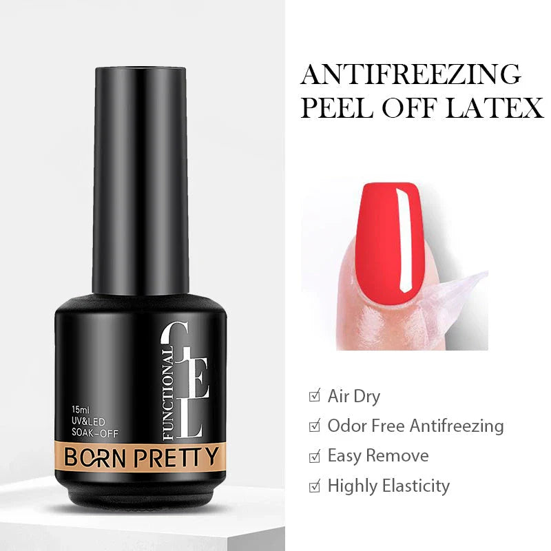 Premium 15ml Base and Top Coat Reinforcement Gel for creating salon-quality nail art designs at home