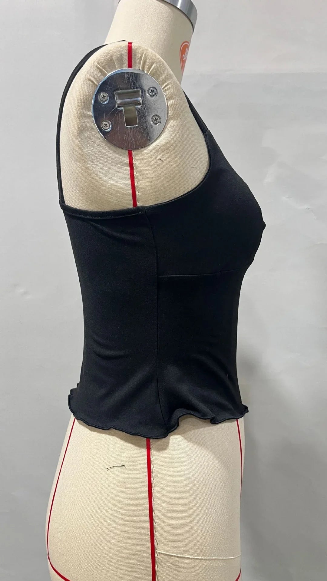 A versatile v-neck camisole top in a modern Y2K style, perfect for summer wear in the UK.