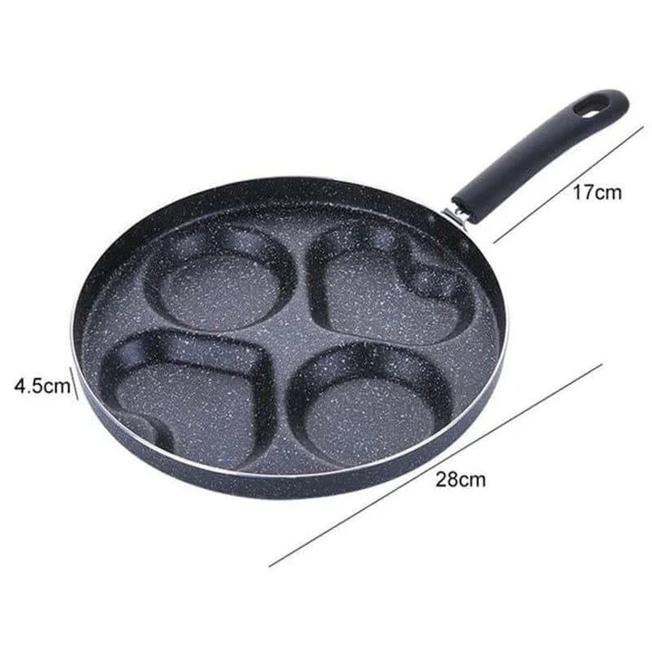Premium 4-in-1 non-stick frying pan set made of durable aluminium alloy with ergonomic handles and a versatile 4-pan design for efficient multi-dish cooking.