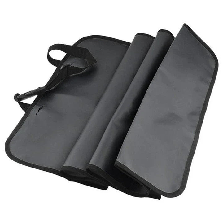 Premium waterproof pet car seat cover in red, designed to protect vehicle's back bench from dirt, fur, and spills
