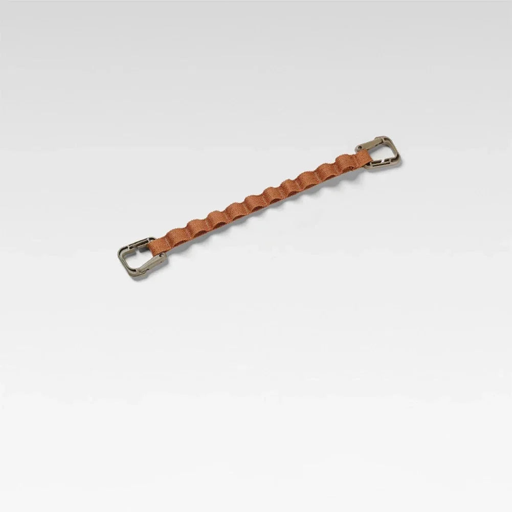 Adjustable camping strap with multi-ring design for organising outdoor gear and supplies