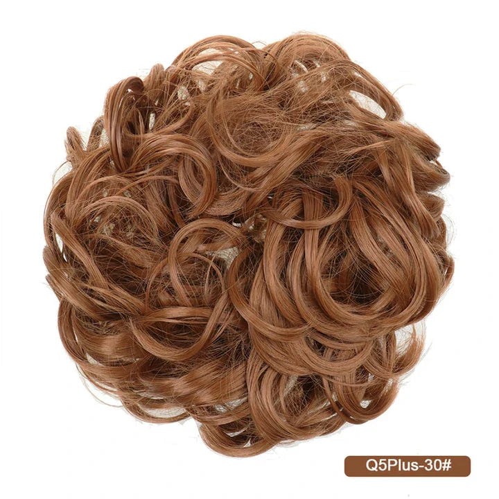 Messy Chignon Donut Hair Bun Pad in Fawn Brown, a versatile hair accessory that provides effortless elegance