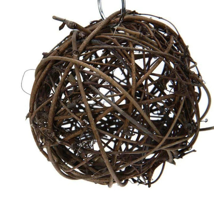Premium eco-friendly chew toy for parrots, made from durable rattan and designed to promote natural chewing and mental enrichment