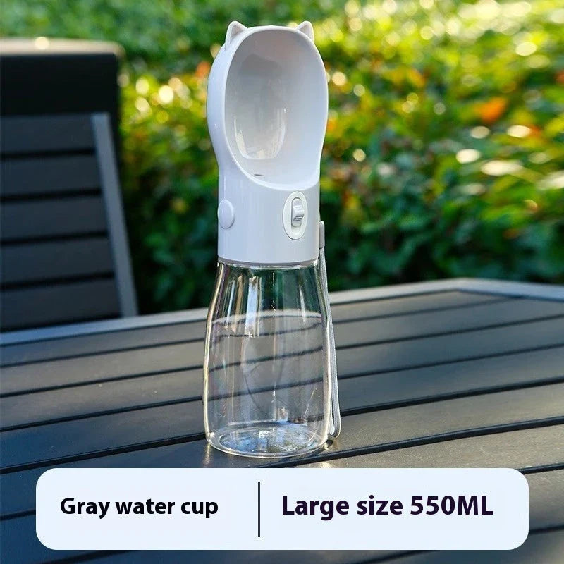 Portable pet drinking cups in various colours and sizes for hydrating your furry friend during outdoor activities