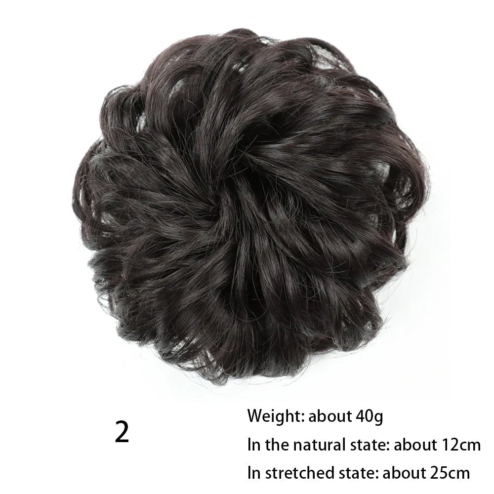 Messy Chignon Donut Hair Bun Pad in Fawn Brown, a versatile hair accessory that provides effortless elegance