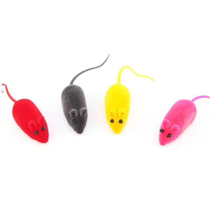 Colourful silicone mouse-shaped cat toy with vibrant hues to engage and entertain your feline friend