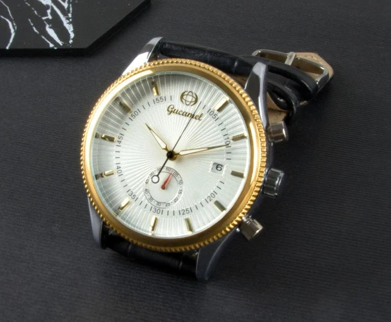 Premium British-made steel-belt business watch with a classic, elegant design