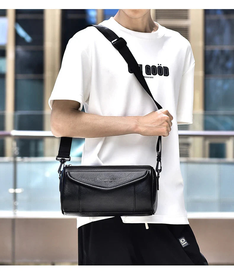 Premium men's crossbody bag with ample storage, water-resistant materials, and adjustable strap for versatile everyday use