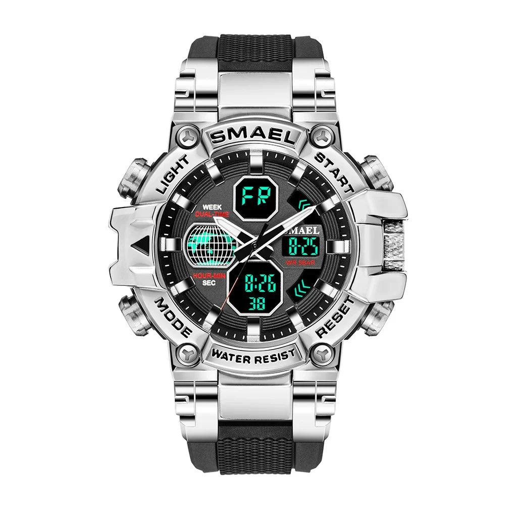 Premium sports fitness watch with alloy casing, high-definition dial, and customizable strap for active British gentlemen