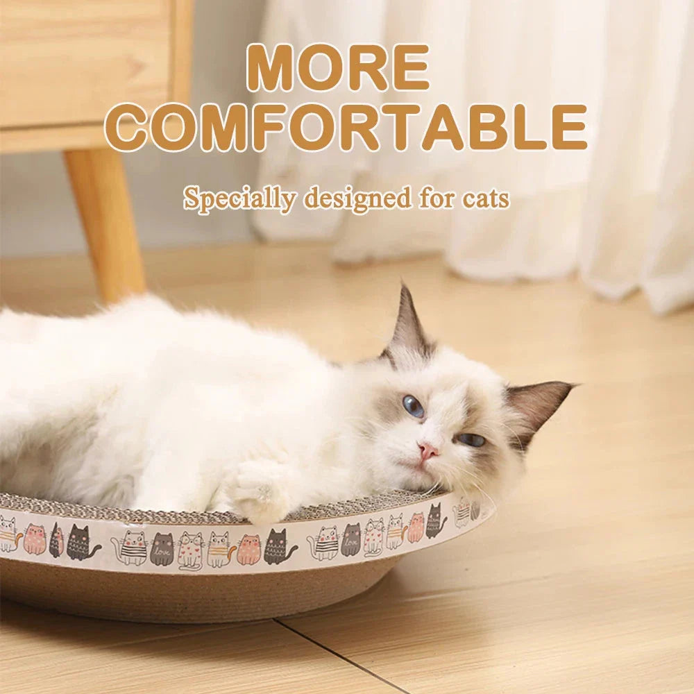 Durable Cat Scratcher Bed - Premium wooden construction, versatile design for feline relaxation and play