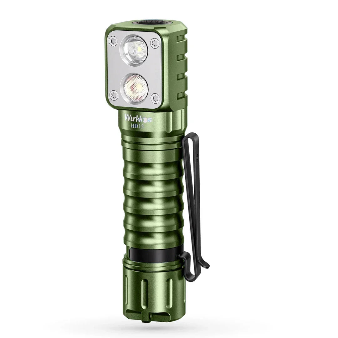 Wurkkos HD15R/HD15 Rechargeable Headlamp with 2000 lumens of output, aerospace-grade aluminium alloy construction, and reverse charging capability