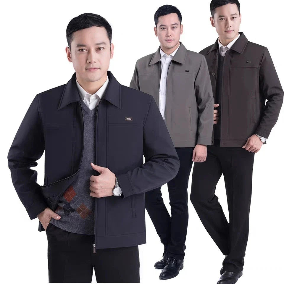 Premium British men's autumn jacket in various colours with tailored silhouette and practical pockets