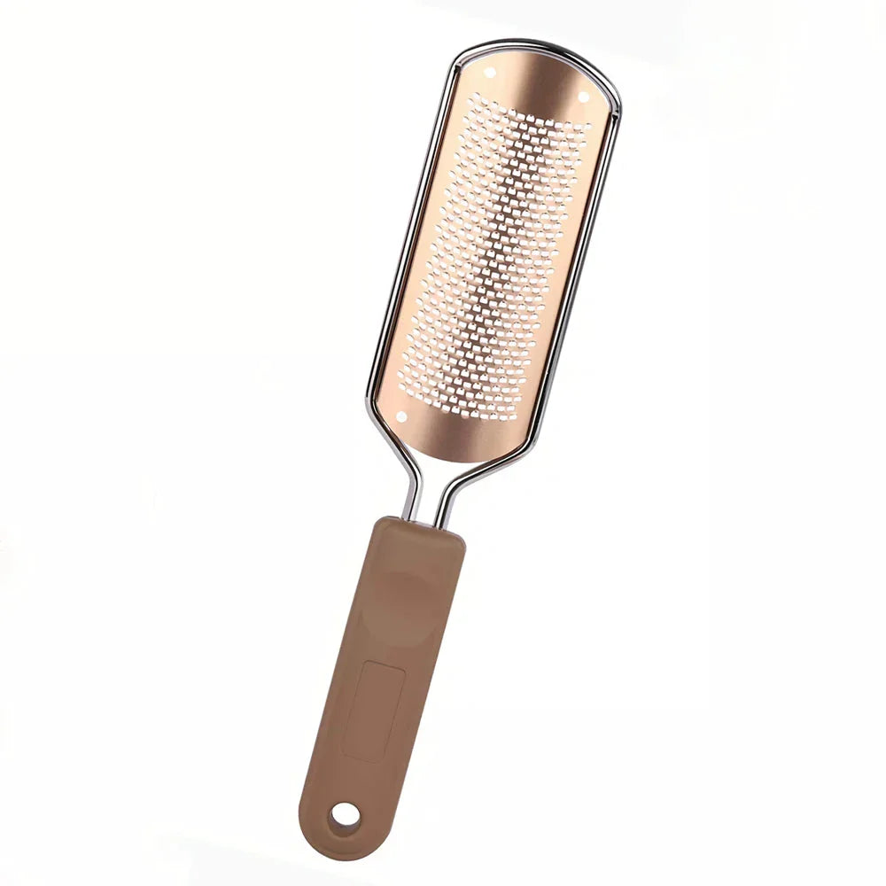 Professional Foot File Rasp for Callus Removal - Durable Stainless Steel Construction with Elegant Golden Finish