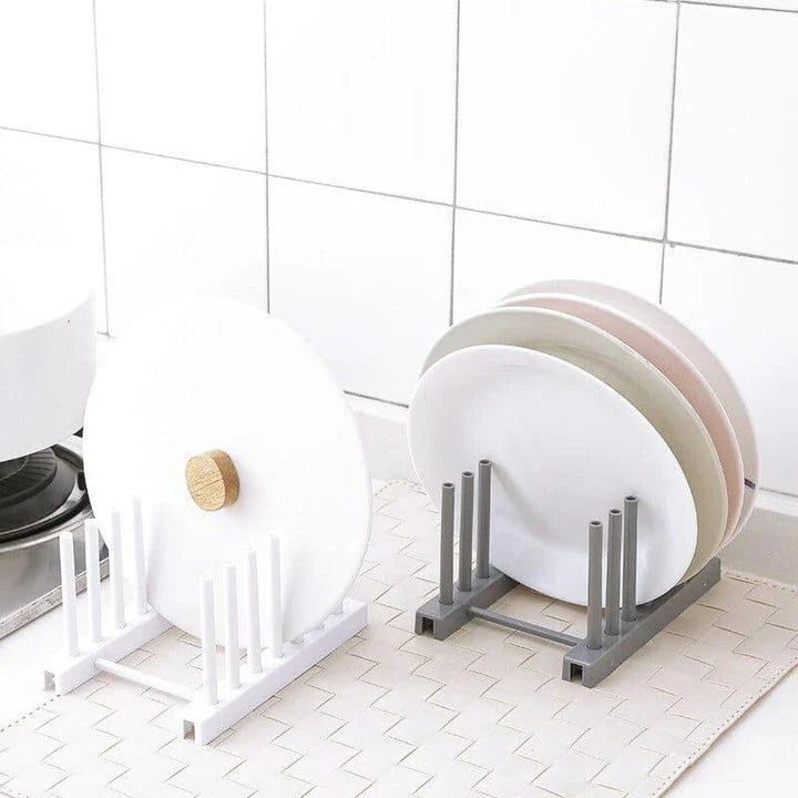 A sleek and compact dish organiser made with durable ABS material, designed to streamline kitchen storage and add elegance to your space.