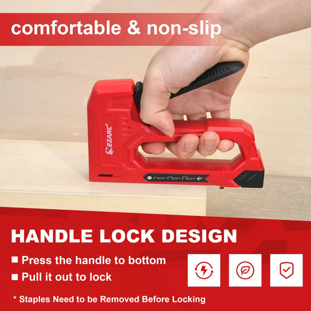 Lightweight, high-quality staple gun kit with ergonomic design for crafting, woodworking, and home improvement projects