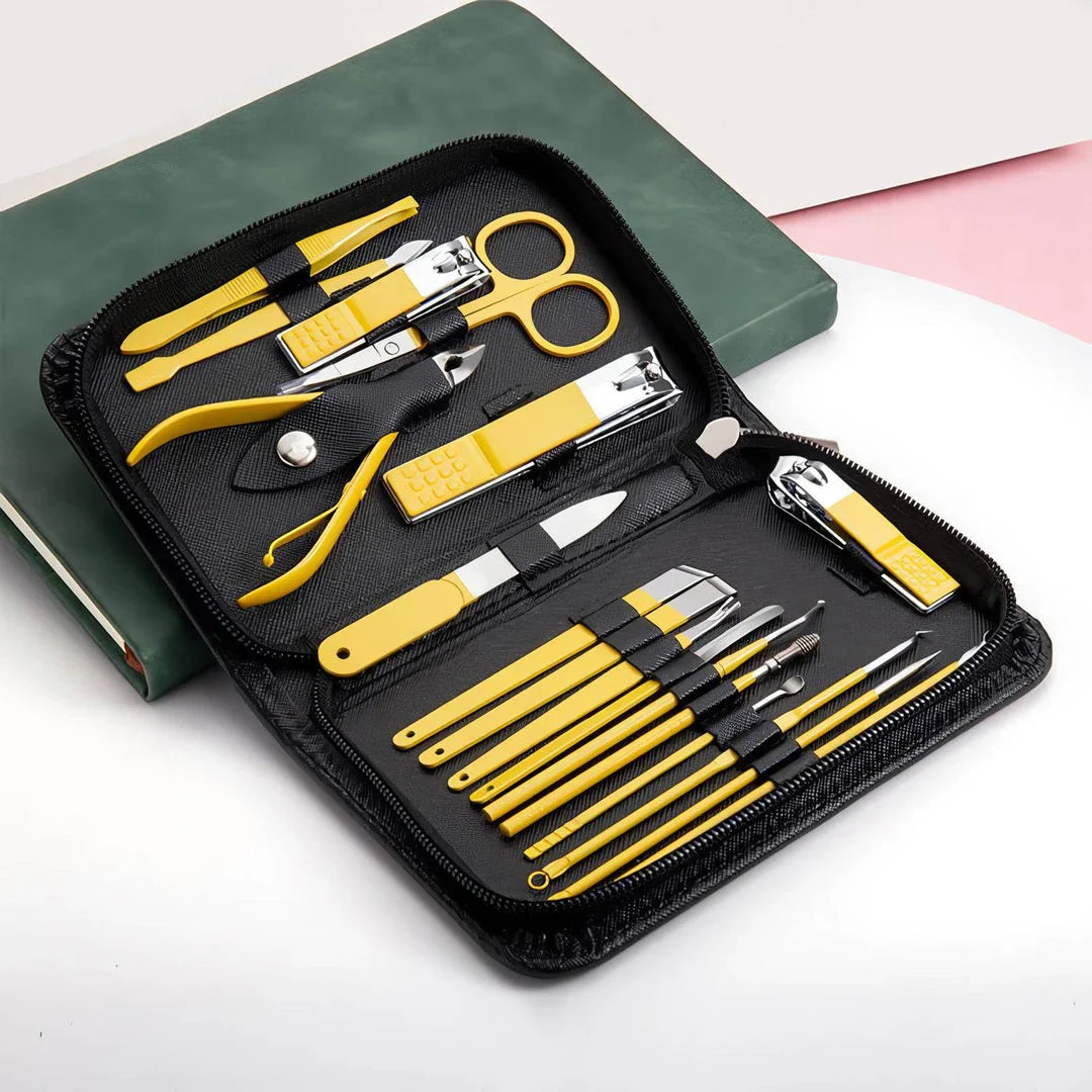 Premium Stainless Steel Nail Clipper Set with Portable Travel Case for Salon-Quality Grooming at Home