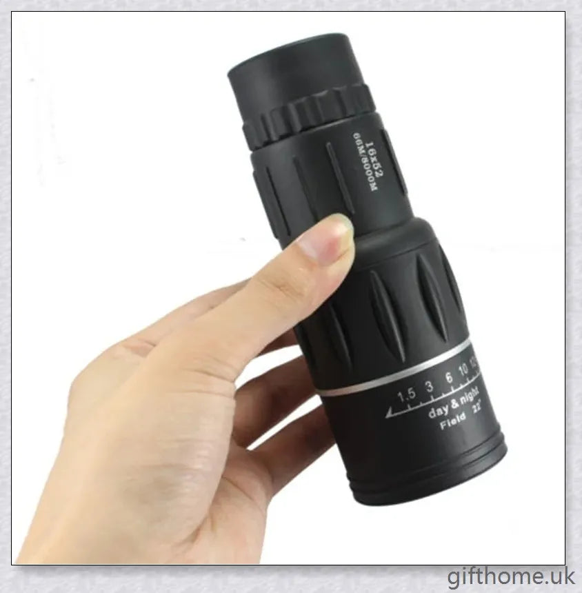 Premium 16X52 high-powered monocular with 52mm objective lens for long-range outdoor viewing and exploration