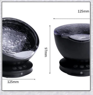 Soothing ocean wave LED projector creates a calming, spa-like atmosphere for relaxation and sleep