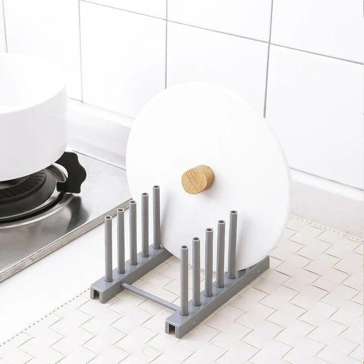 A sleek and compact dish organiser made with durable ABS material, designed to streamline kitchen storage and add elegance to your space.