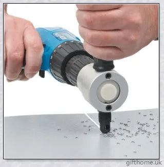Double-Headed Metal Nibbler - a versatile tool that turns your drill into a powerful cutting machine for effortless metal, plastic, and soft material cutting