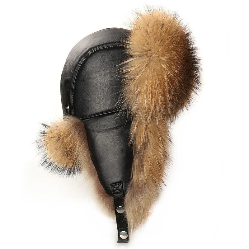 Premium insulated Ushanka hat made of durable artificial leather for optimal warmth and comfort in cold British weather