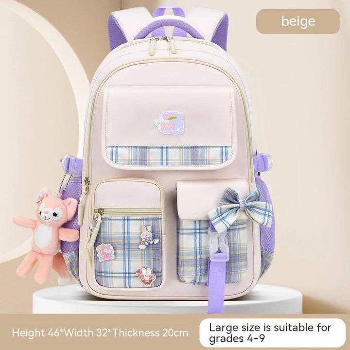 Charming children's backpack with cartoon design, ample capacity, and lightweight nylon construction