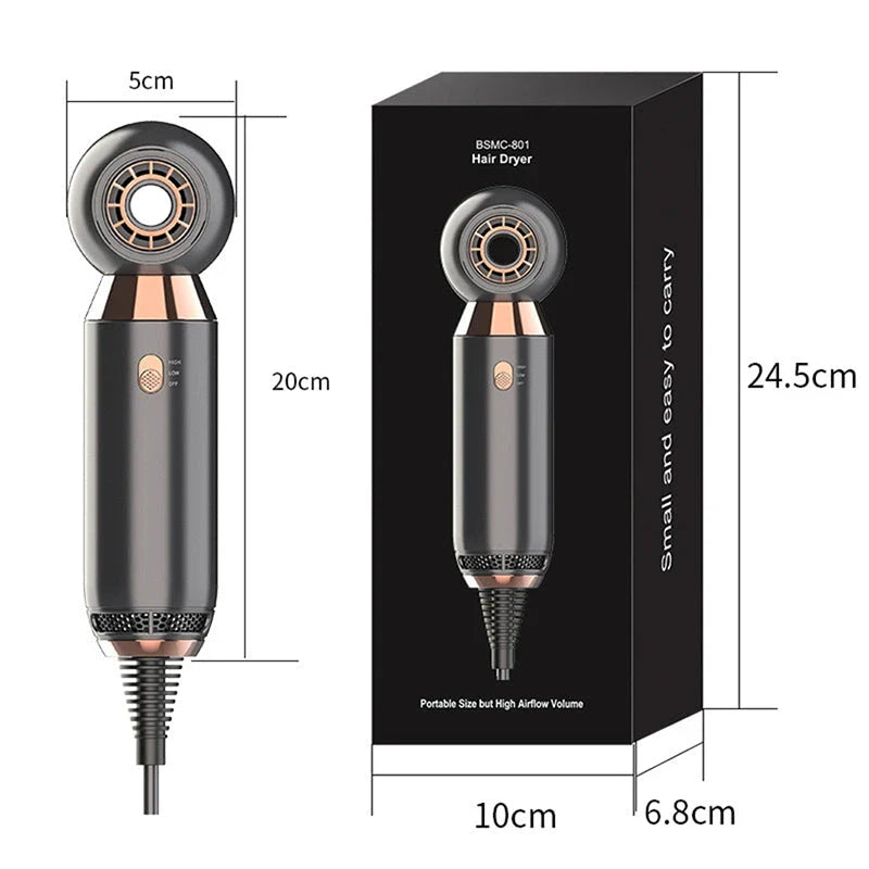 Trendha Leafless Hair Dryer with Negative Ion Technology for Smooth, Shiny Hair