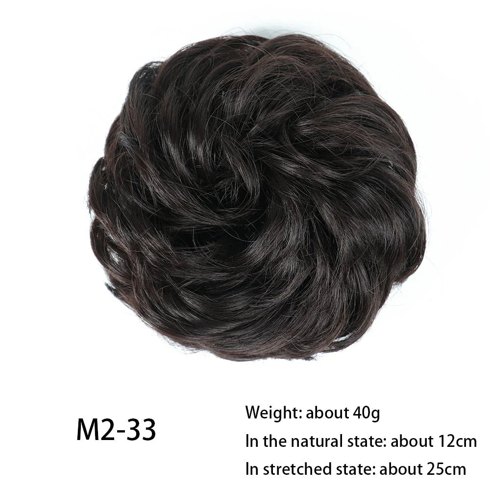 Messy Chignon Donut Hair Bun Pad in Fawn Brown, a versatile hair accessory that provides effortless elegance