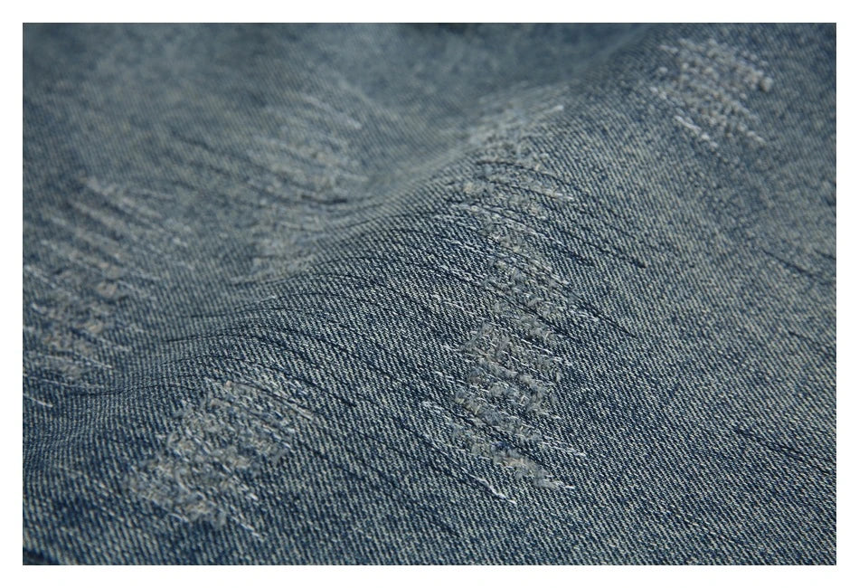 Autumn New Retro Loose Jeans in dark blue colour with straight-leg silhouette and premium cotton fabric