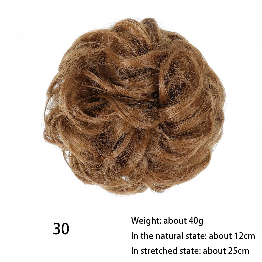 Messy Chignon Donut Hair Bun Pad in Fawn Brown, a versatile hair accessory that provides effortless elegance