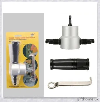 Double-Headed Metal Nibbler - a versatile tool that turns your drill into a powerful cutting machine for effortless metal, plastic, and soft material cutting