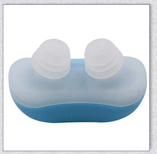 Maskless, cordless anti-snoring device for sleep apnea relief, featuring innovative air filtration system and compact, discreet design