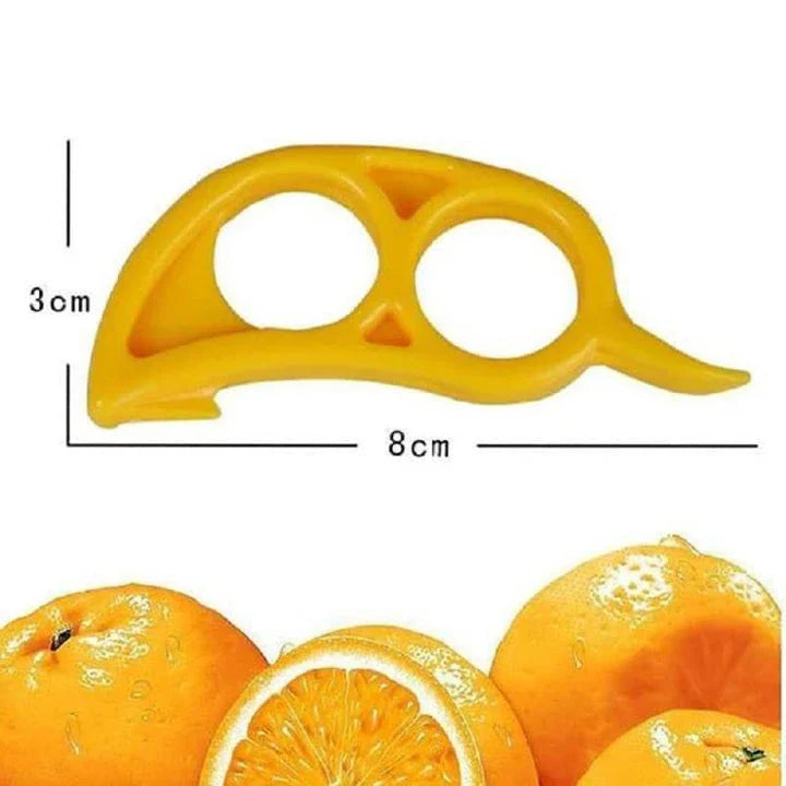 Colourful citrus peeler with a playful, mouse-shaped design made of durable plastic