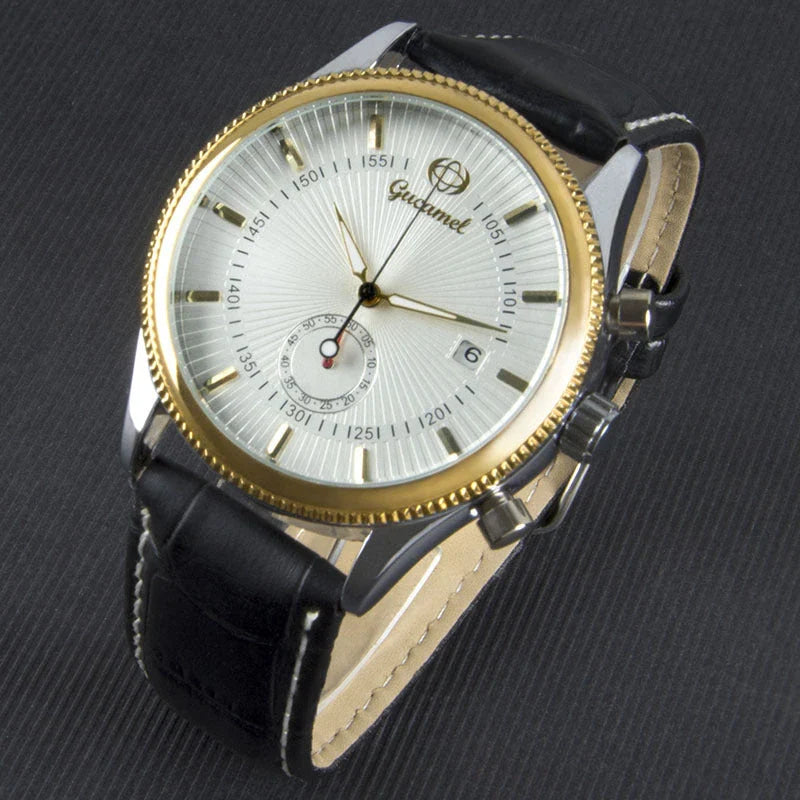 Premium British-made steel-belt business watch with a classic, elegant design