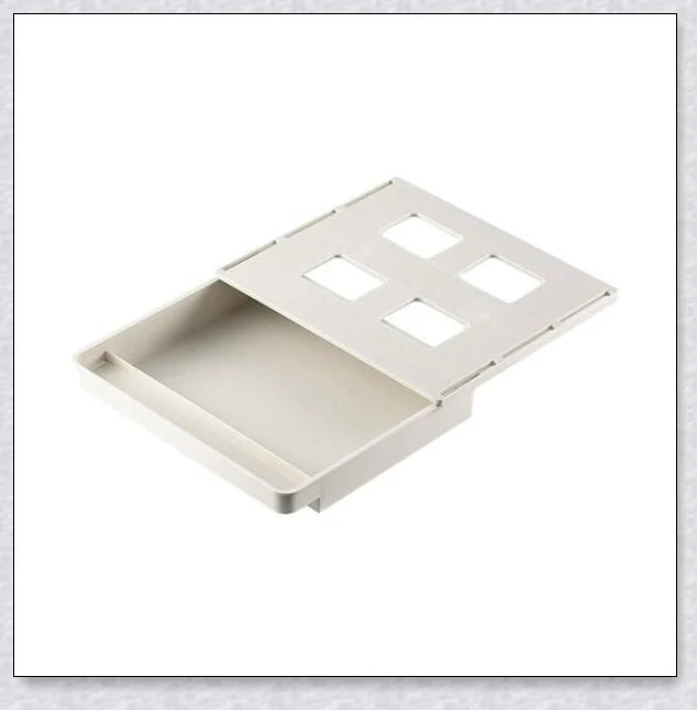 Discreet hidden under-desk storage drawer for pens, pencils, and other office supplies