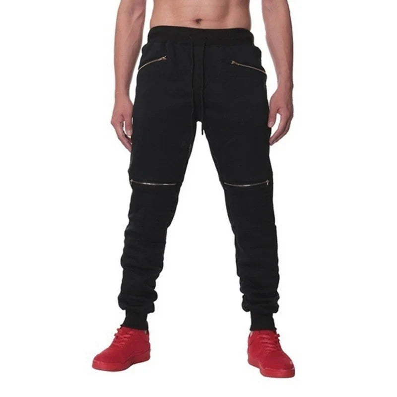 Stylish sports trousers with double pockets and zipper accents for an active lifestyle