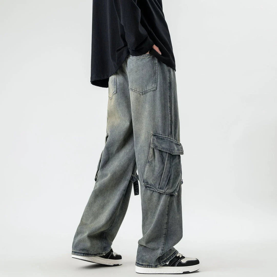Retro-inspired British menswear in nostalgic colour, featuring premium denim construction and versatile design for timeless style and modern comfort.